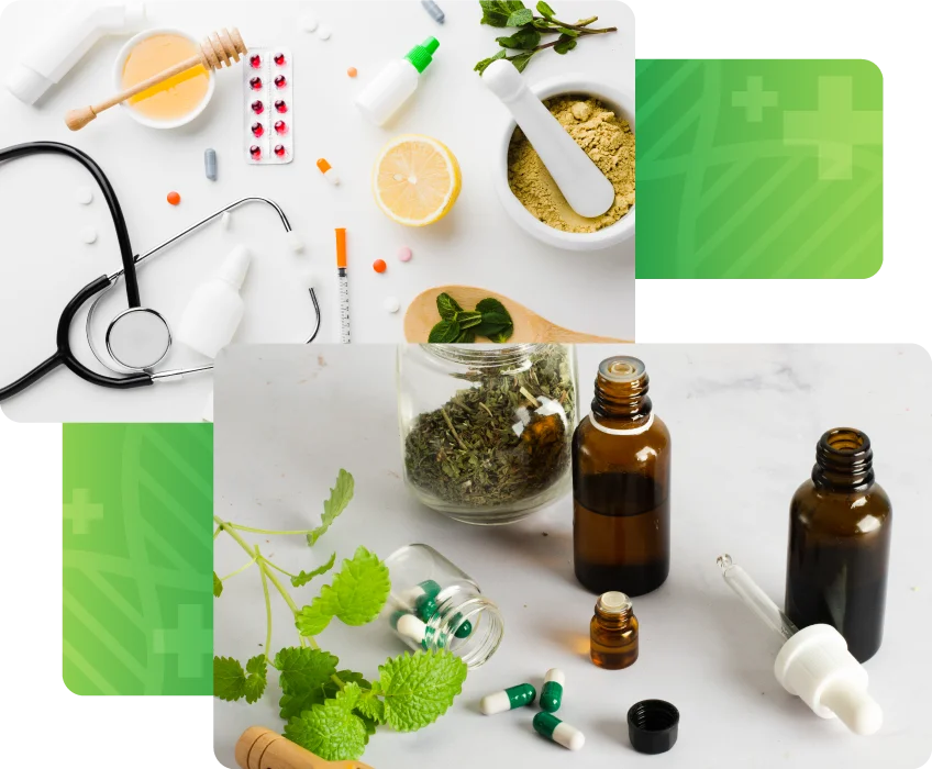 Collage of medical related images